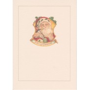 Père Noël en portrait vintage, carte de voeux