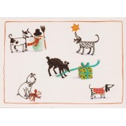 Nouvel An chez nos amis les chiens - Carte de voeux 
