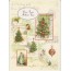 Cartes de Noël vintage à motifs variés, à bords découpés