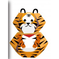 Chouette, Chien, Tigre cartes animaux en 3 D
