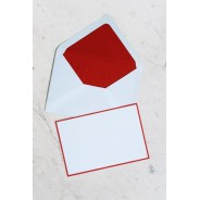 Cartes correspondance ivoire bordées couleur avec enveloppes
