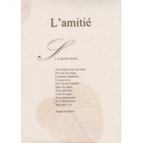 Textes de Raphael Romero, papier fabriqué à la feuille avec inclusion feuillages