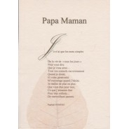 Textes de Raphael Romero, papier fabriqu&eacute; &agrave; la feuille avec inclusion feuillages