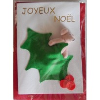 Cartes Joyeux No&euml;l avec un ourson peluche en cadeau