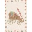 Chariot de Noël et ses jouets, carte de voeux