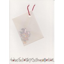 Carte de Noël et Loisirs créatifs avec enveloppe de sujets miniatures