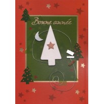 Cartes Bonne Année sujets scrapbooking bois