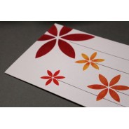 Lot de 5 cartes à fleurs faites main 