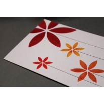 Lot de 5 cartes à fleurs faites main 