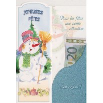 Carte porte-billets pour Noël et fêtes