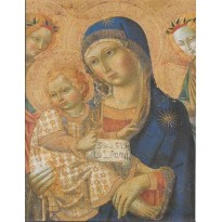Vierge à l'Enfant avec les Anges de Sano di Pietro carte reproduction