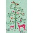 Nouvel An chez les animaux de la forêt, carte de voeux