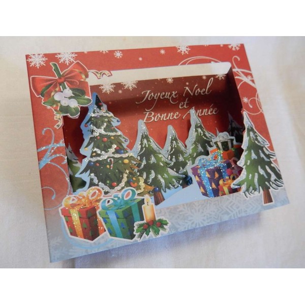 Carte 3D livret à découper 21x21 cm - 12 cartes - Noël - 394008