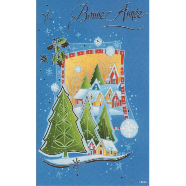 Ensemble de 4 cartes de voeux de Noël Unicef colorées et graphiques vintage  des années 80