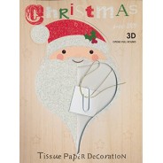 Père Noël en papier tissu en 3D