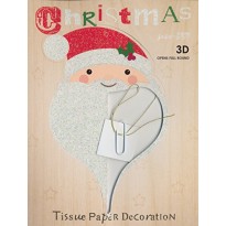 Père Noël en papier tissu en 3D