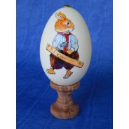 Le Petit Bricoleur, oeuf d'oie peint à la main