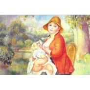 Maternité d'Auguste Renoir, carte double
