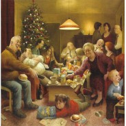 Carte de Noël A great Christmas, reproduction de tableau