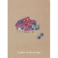 Tartelette Fruits des Bois, pâtisserie-bijou carte postale
