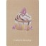 Cupcake framboise au saphir rose, bijou-gourmandise en carte postale