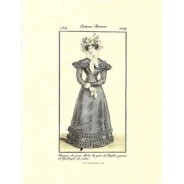 Gravure de mode Costume parisien Femme 1824