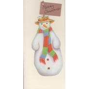Bonhomme de neige : carte de Noël décoration de sapin