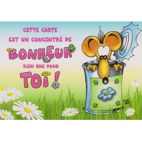 Messages de bonheur portés par de petites souris 