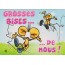 Des bisous pour tous en toutes circonstances, carte postale messages