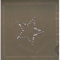 Cartes de Noël avec strass : étoile scintillante