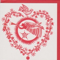 Ange dans un coeur : cartes de Noël et  de Voeux