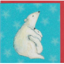 Cartes de Noël et  de Voeux : Maman Ours et son ourson