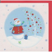 Cartes de Noël et  de Voeux : bonhomme de neige