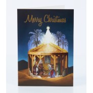 Carte Crèche de Noël en 3 D