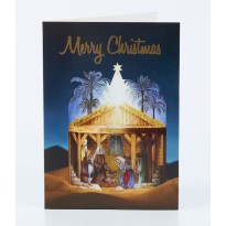 Carte Crèche de Noël en 3 D