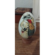 Oeuf d'oie peint &agrave; la main, petits animaux