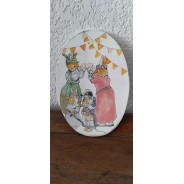 Plaque de porte d&eacute;cor&eacute;e &agrave; la main pour enfants, sujets Beatrix Potter