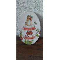 Plaque de porte d&eacute;cor&eacute;e &agrave; la main La Gourmandise