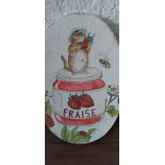 Plaque de porte décorée à la main La Gourmandise